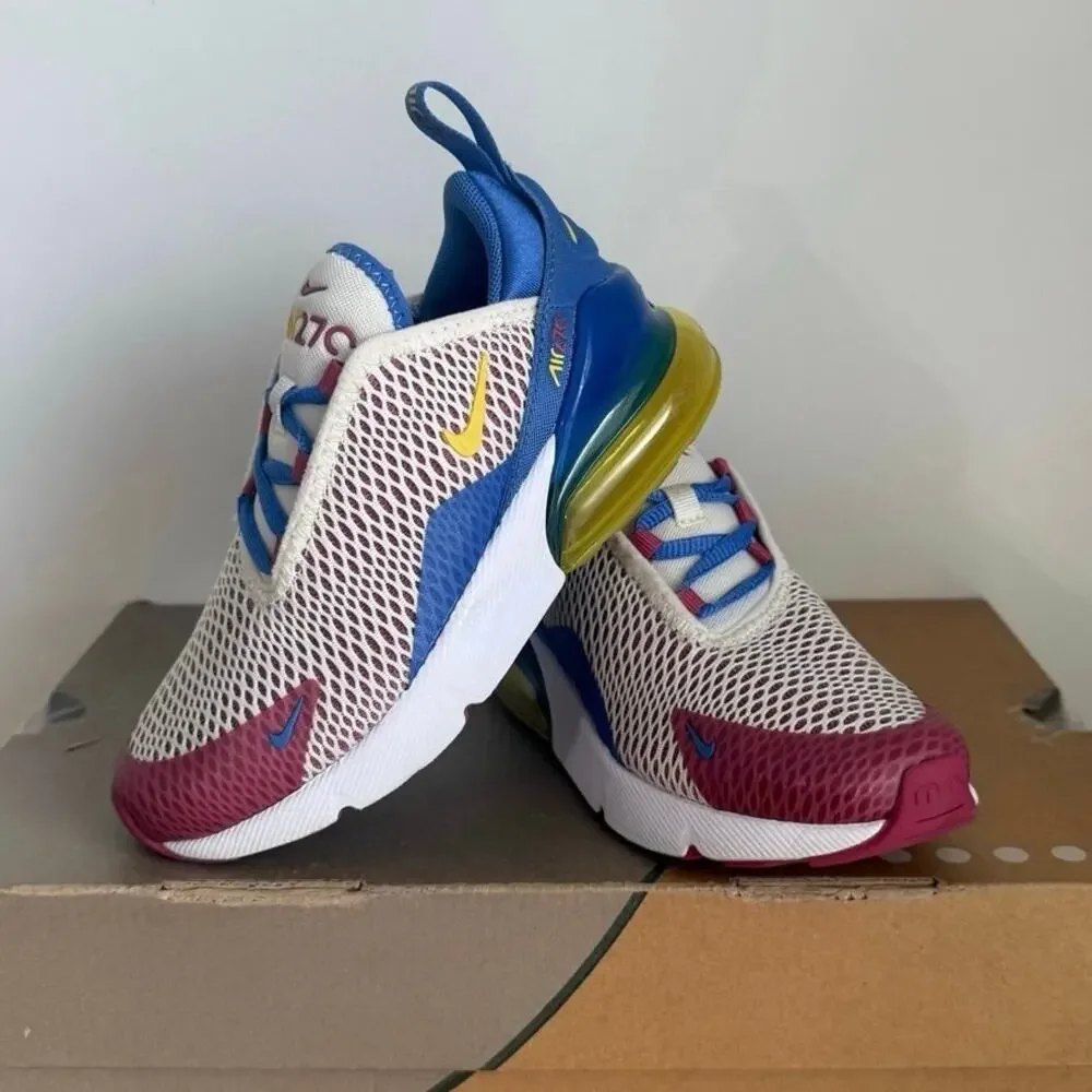 Nike Air Max 270 Pearl Comet/Sweet Beet Kids Sneakers- SZ 12 C